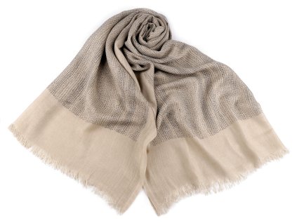 Šátek / šála / pléd tečky 95x210 cm (Balení 1 ks, Varianta 1 béžová)