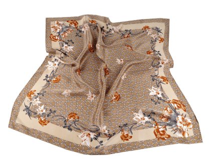 Saténový šátek 70x70 cm (Balení 1 ks, Varianta 1 šedozelená sv.)