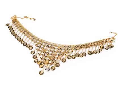 Shakira penízkový pás / šátek na břišní tance (Balení 1 ks, Varianta zlatá)