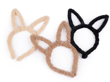 Kožešinová čelenka do vlasů (Balení 1 ks, Varianta 1 béžová světlá)