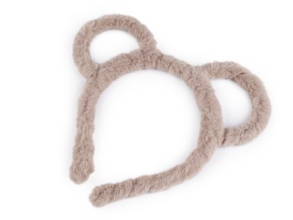 Kožešinová čelenka do vlasů (Balení 1 ks, Varianta 1 béžová)