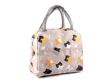 Termotaška skládací svačinová s kapsou 22x19 cm (Balení 1 ks, Varianta 2 růžová sv. králík)