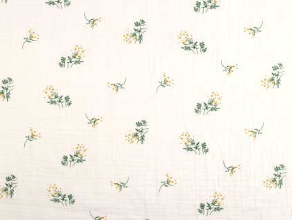 Mušelín / dvojitá gázovina luční rostliny (Balení 1 m, Varianta Off White)