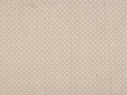 Bavlněná metráž / imitace lnu hrubší, puntík (Balení 1 m, Varianta 1 režná)