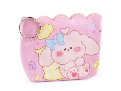 Dívčí peněženka / klíčenka 8,5x10 cm (Balení 1 ks, Varianta 1 růžová nejsv.)