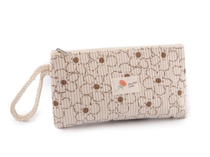 Textilní pouzdro na drobnosti květy 18,5x10 cm (Balení 1 ks, Varianta 2 pudrová)