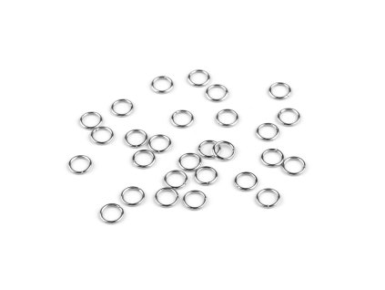 Kroužek spojovací uzavřený Ø6; 7; 9; 10 mm z nerezové oceli (Balení 10 g, Varianta 1 (6 mm) platina)