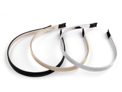 Čelenka do vlasů s lurexem (Balení 12 ks, Varianta 1 stříbrná)