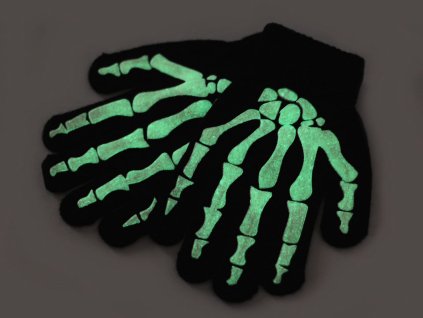 Dětské pletené rukavice svítící ve tmě (Balení 1 pár, Varianta černá)