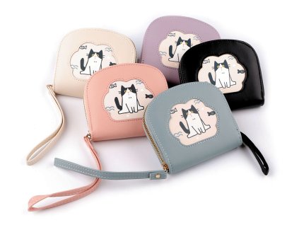 Peněženka kočka 10x11 cm (Balení 1 ks, Varianta 9 černá)