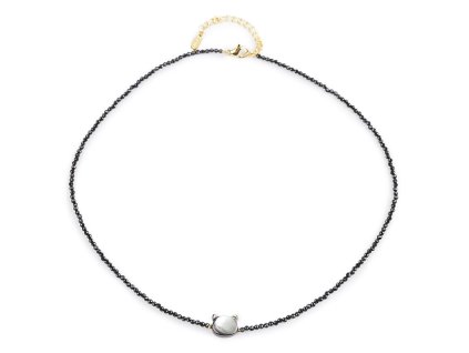 Náhrdelník z broušených korálků kočka (Balení 1 ks, Varianta černá)