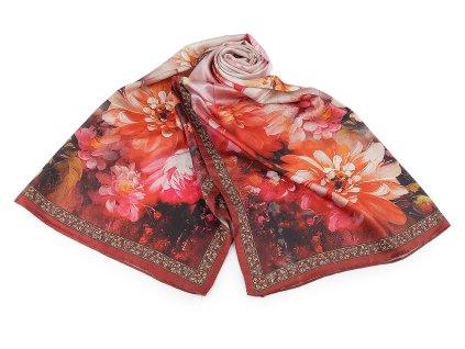 Saténový šátek / šála 70x175 cm (Balení 1 ks, Varianta 1 pudrová)