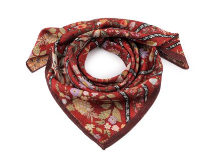 Šátek oboustranný 65x65 cm (Balení 1 ks, Varianta 1 červená)