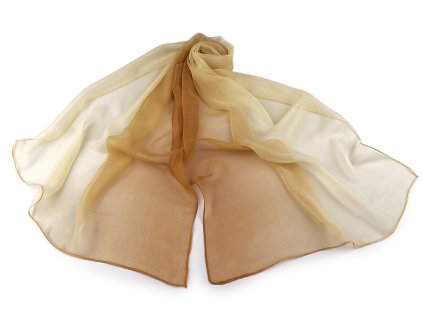 Letní šátek / šála ombré 50x155 cm (Balení 1 ks, Varianta 1 smetanová)