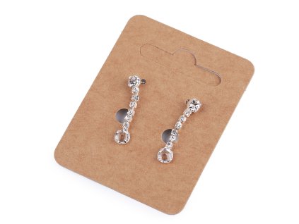 Štrasové náušnice jablonecká bižuterie (Balení 1 pár, Varianta crystal)