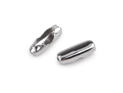 Spojka / koncovka na kuličkový řetízek 3x9 mm (Balení 100 ks, Varianta platina)