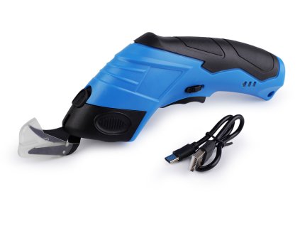 Krejčovské nůžky bezdrátové, na dobíjení (Balení 1 ks, Varianta modrá)