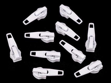 Jezdec ke spirálovým zipům No 5 (Balení 10 ks, Varianta 1 bílá)