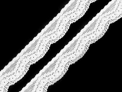 Elastická krajka šíře 25 mm (Balení 25.2 m, Varianta 1 bílá)