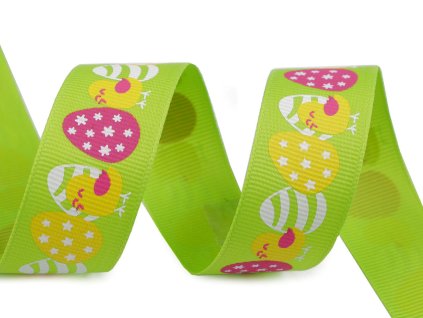 Velikonoční rypsová stuha šíře 25 mm (Balení 1 m, Varianta 1 modrá světlá)