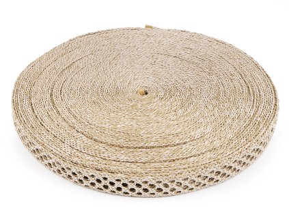 Splétaný popruh polyuretanový šíře 40 mm (Balení 1 m, Varianta 1 režná světlá)