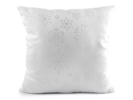 Vánoční povlak na polštář s jemným lurexem 40x40 cm (Balení 1 ks, Varianta 1 bílá stříbrná)