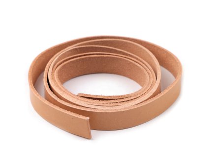 Kožený popruh / ucho na tašky - polotovar šíře 15 mm (Balení 1 ks, Varianta 2 černá)
