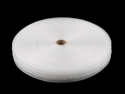 Záclonovka šíře 25 mm univerzální řasení (Balení 50 m, Varianta transparent)