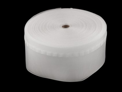 Záclonovka šíře 10 cm s poutky (Balení 1 m, Varianta transparent)