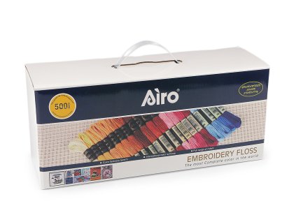 Příze vyšívací typ mouline AIRO sada 500 ks/8 m (Balení 1 krab., Varianta mix)