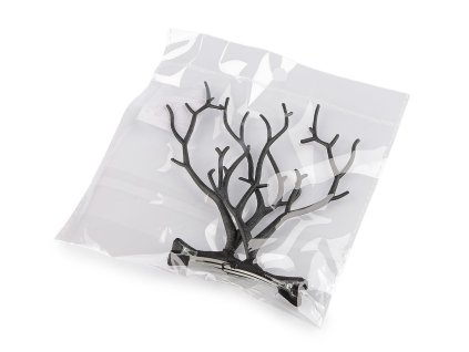 Párty sponky do vlasů parohy (Balení 1 pár, Varianta černá)