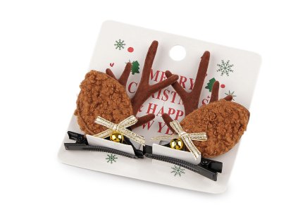 Párty sponky do vlasů vánoční (Balení 1 pár, Varianta 1 červená)