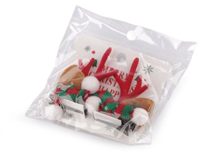 Párty sponky do vlasů vánoční (Balení 1 pár, Varianta 1 červená)