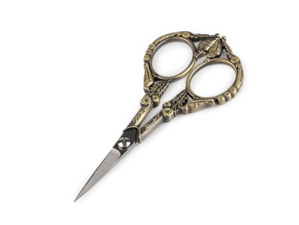 Nůžky vyšívací zdobené (Balení 1 ks, Varianta staromosaz)