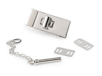 Sada zapínání na tašku s řetízkem (Balení 1 sada, Varianta 1 nikl)