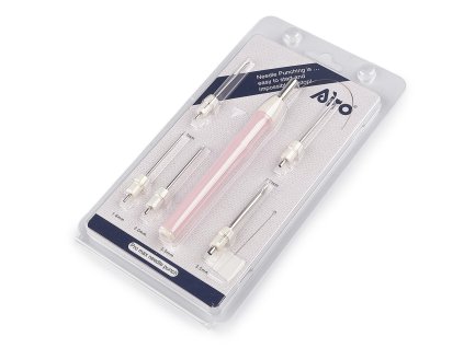 Dutá jehla / vyšívací pero - sada na vyšívání AIRO (Balení 1 sada, Varianta růžová nejsv.)