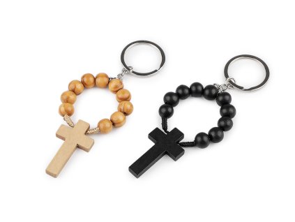 Přívěsek na klíče / kabelky desátek dřevěný (Balení 1 ks, Varianta 1 přírodní sv.)