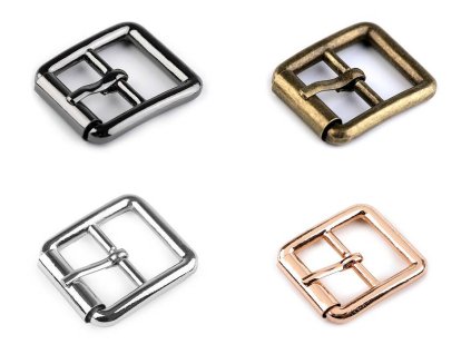 Kovová spona / opasková přezka, průvlek 20 mm (Balení 1 ks, Varianta 1 nikl černý)