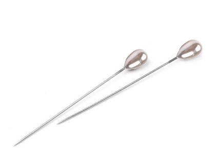 Ozdobné špendlíky délka 55 mm perleť (Balení 1 krab., Varianta bílá perleť)