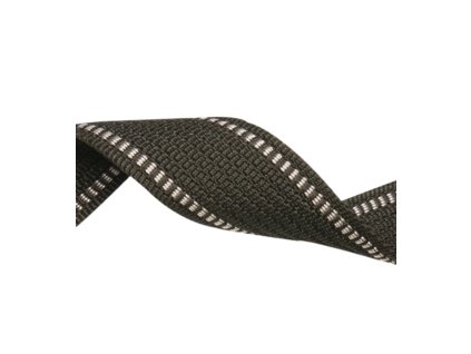 Polypropylenový popruh pruhy - šíře 30 mm (Barva ČERNÁ A ČERVENÁ)