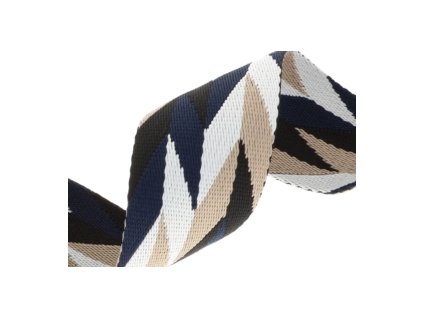 Polycotton popruh šíře 50 mm - vzory (Barva kosočvterrce zelená)