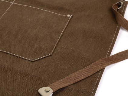 Zástěra profesionální nastavitelná z hrubé bavlny (Balení 1 ks, Varianta 1 hnědá světlá)