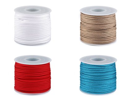 Padáková / oděvní šňůra Ø2,5 mm (Balení 25 m, Varianta 1 bílá)
