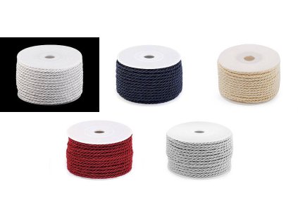Šňůra kroucená Ø3 mm (Balení 20 m, Varianta 1 bílá mléčná)