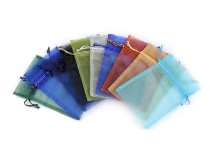Dárkový pytlík 10x15 cm organza (Balení 10 ks, Varianta 1 stříbrná)