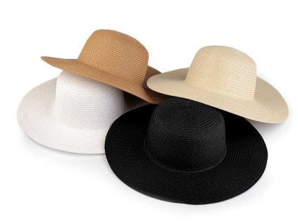 Dámský letní klobouk / slamák k dozdobení (Balení 1 ks)