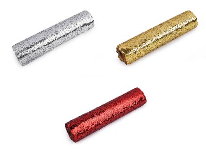 Pavučinka / štola / běhoun dekorační s glitry šíře 24 cm (Balení 1 ks, Varianta 1 stříbrná)