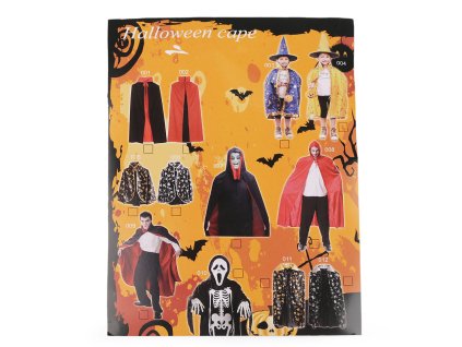 Karnevalový plášť s kapucí (Balení 1 sada, Varianta 1 (90 cm) černá)