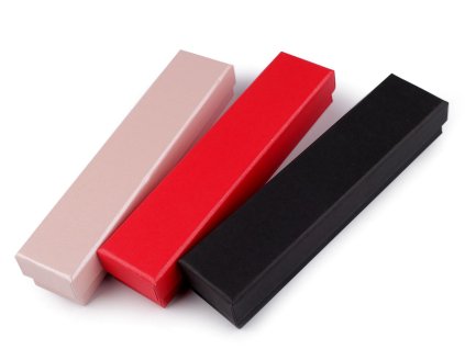 Krabička na šperky 4,5x21 cm (Balení 1 ks, Varianta 2 červená třpytivé)