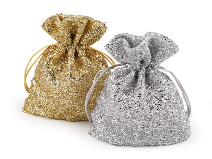 Dárkový pytlík 13x18 cm exkluzivní (Balení 10 ks, Varianta 1 stříbrná)